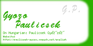 gyozo paulicsek business card